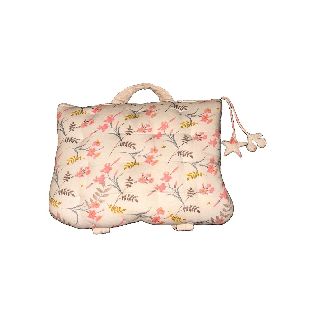 Bonpoint Liberty Floral Quilted Pillow Backpack Girls Pink Cotton Rare